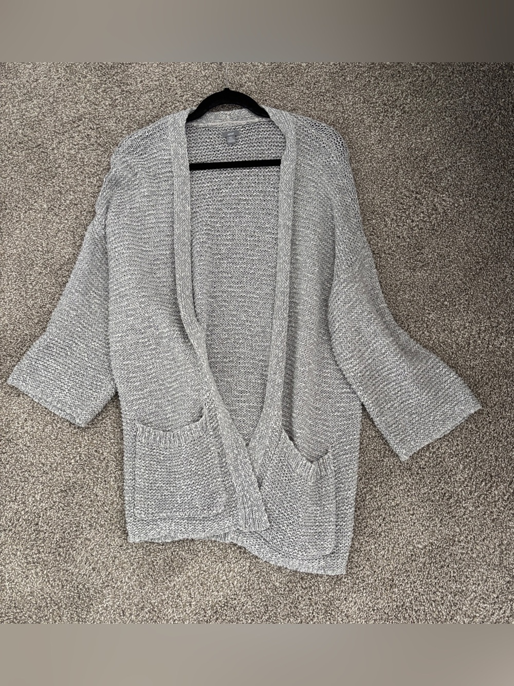 Aerie Chunky Knit Open Cardigan With Pockets